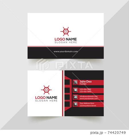 Modern Professional Business Card Template,... - Stock Illustration  [74420749] - PIXTA