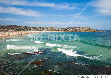 scenery of bondi beach near sydney in australia scenery of bondi beach near sydney in australia 74421243