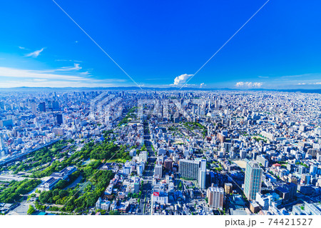 大阪　市街　パノラマビュー 74421527
