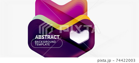 Vector 3d arrow geometric composition, abstract background for business or technology presentation, internet poster or web brochure cover, wallpaper 74422003