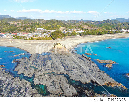 空撮・和歌山県「志原海岸」 74422308