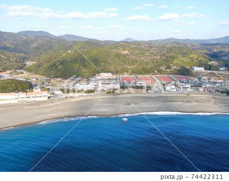 空撮・和歌山県「志原海岸」 74422311