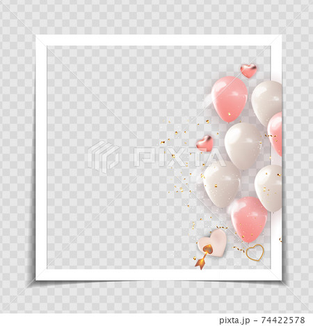 Party Holiday Photo Frame Template for post in Social Network. Vector Illustration EPS10 Party Holiday Photo Frame Template for post in Social Network. Vector Illustration EPS10 74422578
