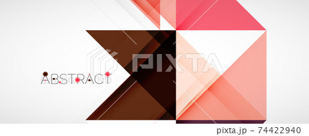 Geometric abstract background. Techno color triangle shapes. Vector illustration for covers, banners, flyers and posters and other designs 74422940