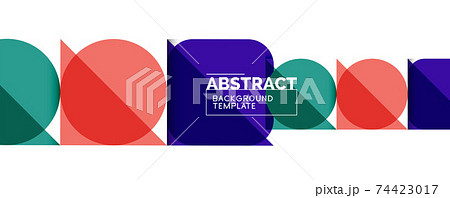 Simple circles and triangles abstract background. Vector illustration for covers, banners, flyers and posters and other designs 74423017