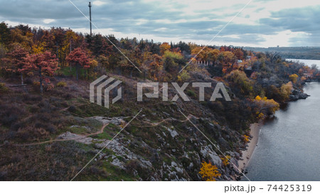 autumn landscape in the mountains. autumn landscape. autumn in the mountains 74425319