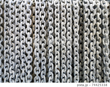 Anchor chain links as background 74425338