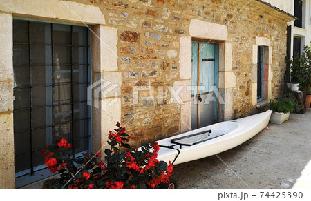 Old greek stone house Old greek stone house 74425390