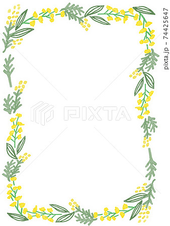 ミモザのフレーム 植物 ミモザのフレーム 植物 74425647