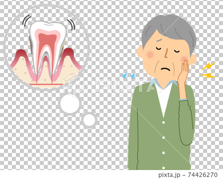 歯周病の高齢者 74426270