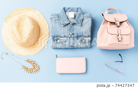 Summer collection of female clothes and accessories 74427347