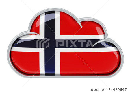 Cloud storage service in Norway, 3D rendering Cloud storage service in Norway, 3D rendering 74429647