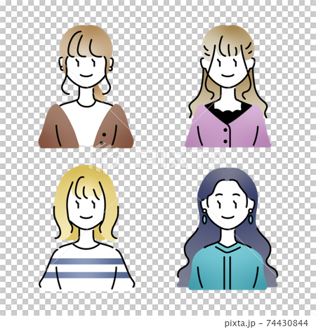 各種時尚的女性 74430844