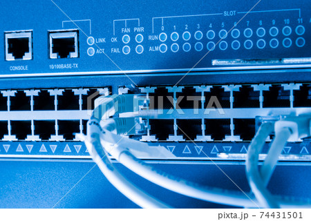 ethernet cables connected to switch ethernet cables connected to switch 74431501