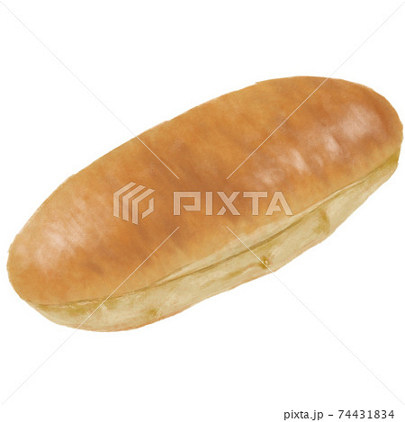 昔ながらのコッペパン 手描き のイラスト素材