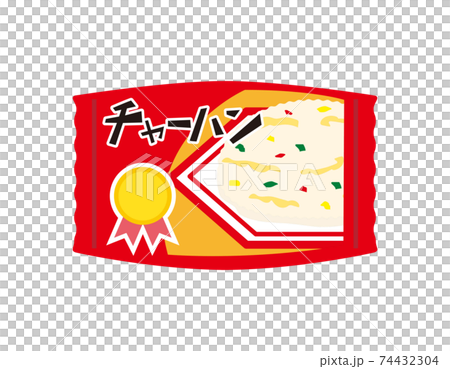 冷凍炒飯のベクターイラスト　中華料理　冷凍食品 74432304
