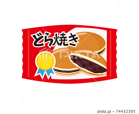 冷凍どら焼きのベクターイラスト　和菓子　冷凍食品 74432305
