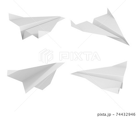 paper plane from different views 74432946