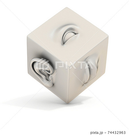 mouth eye ear abstract 3d illustration mouth eye ear abstract 3d illustration 74432963