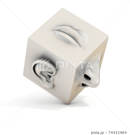 mouth nose ear abstract 3d illustration mouth nose ear abstract 3d illustration 74432964