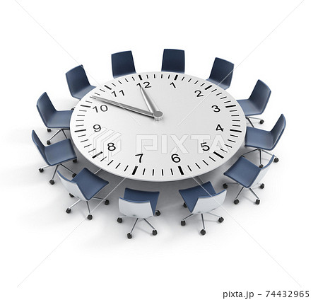 round table meeting deadline 3d rendering round table meeting deadline 3d rendering 74432965