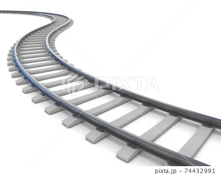 railway isolated on white 3d rendering railway isolated on white 3d rendering 74432991
