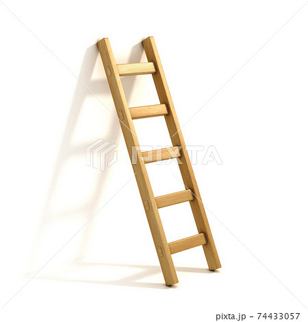 wooden ladders isolated on white 74433057