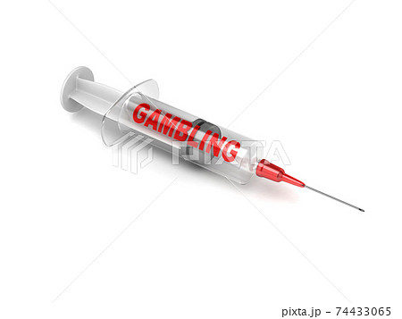 syringe gambling addiction 3d concept 74433065