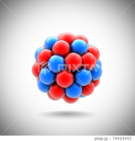 atomic nucleuson white background atomic nucleuson white background 74433455