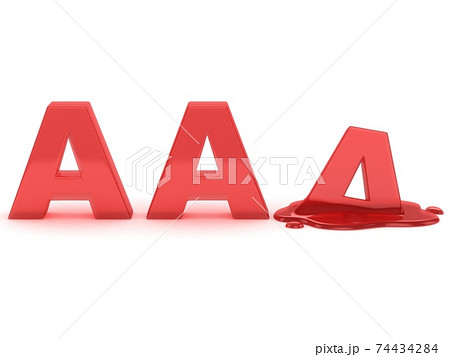 credit rating downgrade 3d concept 74434284