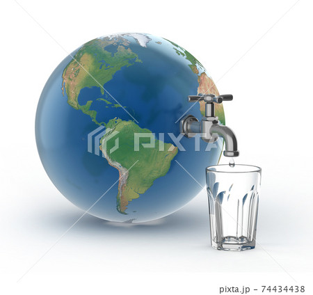drinking water crisis - eco concept 74434438