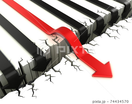 Arrow success concept 3d rendering 74434570