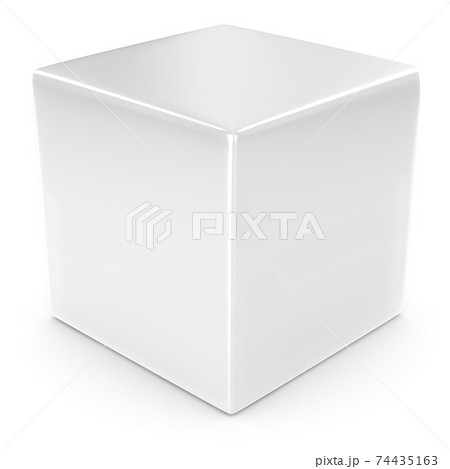 blank white cube 3d rendering 74435163