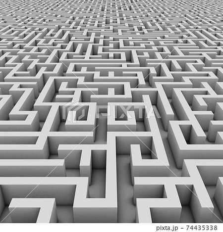 endless maze, labyrinth 3d illustration endless maze, labyrinth 3d illustration 74435338