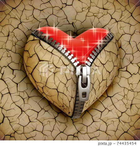 broken heart reborn - 3d concept broken heart reborn - 3d concept 74435454