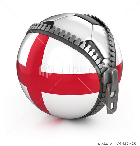 England football nation - football in the unzipped bag with England flag print 74435710
