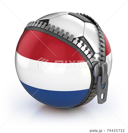 Netherlands football nation - football in the unzipped bag with Dutch flag print 74435732