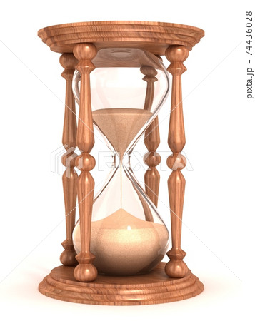 Hourglass On White Background Sandglass 3d のイラスト素材