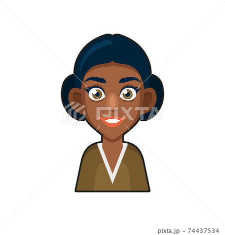 Black African American or Hindu Girl Avatar.... - Stock Illustration  [74437534] - PIXTA