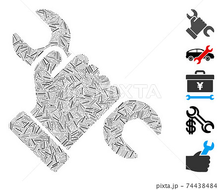 Line Mosaic Repair Icon 74438484