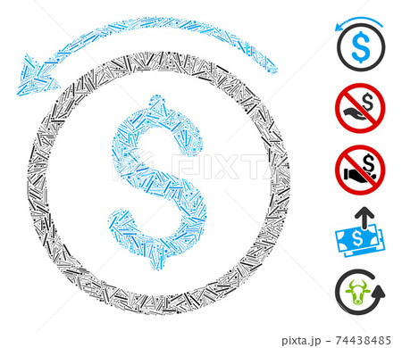 Dash Collage Refund Icon Dash Collage Refund Icon 74438485