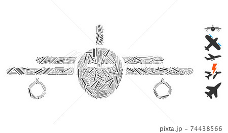 Hatch Collage Plane Icon Hatch Collage Plane Icon 74438566