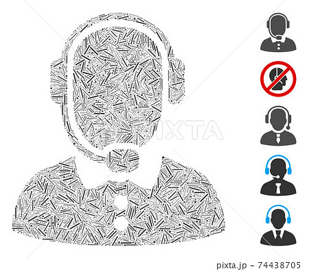 Line Mosaic Operator Icon Line Mosaic Operator Icon 74438705