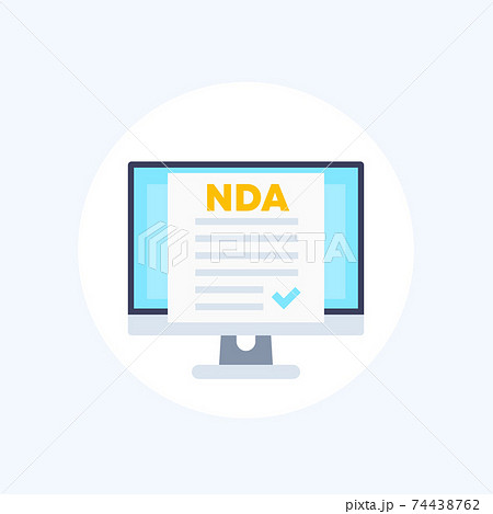 NDA, Non disclosure agreement, vector NDA, Non disclosure agreement, vector 74438762