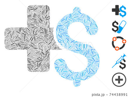 Dash Collage Medical Business Icon Dash Collage Medical Business Icon 74438991