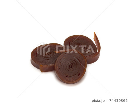 Fruit rolls pastille. Fruit candy rolls. Shredded and dried fruits. Fruit rolls pastille. Fruit candy rolls. Shredded and dried fruits. 74439362