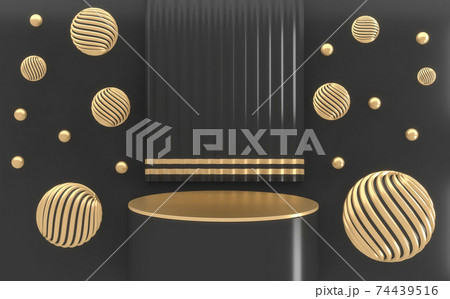 Dark style, Black minimal Podium eometric. 3D rendering Dark style, Black minimal Podium eometric. 3D rendering 74439516