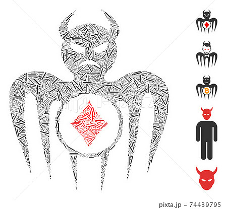Hatch Collage Gambling Spectre Devil Icon 74439795