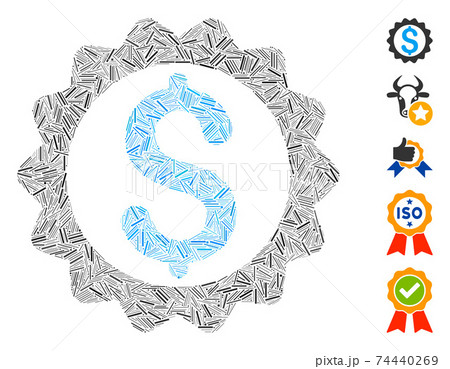 Hatch Collage Financial Seal Icon 74440269