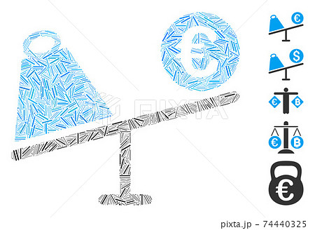 Line Mosaic Euro Trade Swing Icon 74440325